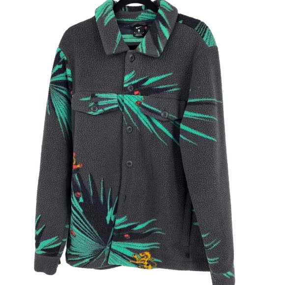 Nike Gray/Green Nylon Teddy JacketPerfect for Any Occasion